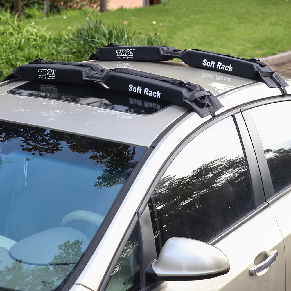 

2PCS PVC Car Foldable Luggage Bag Universal Roof Rack Luggage Rack(Black)