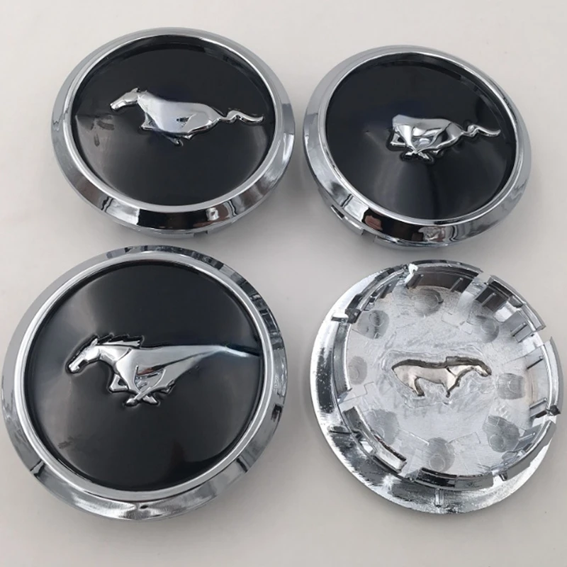 2pcs Ford Mustang Running Horse Emblem Silver
