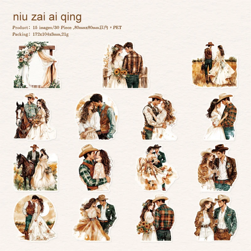 

Винтажные наклейки Lover Series для скрапбукинга