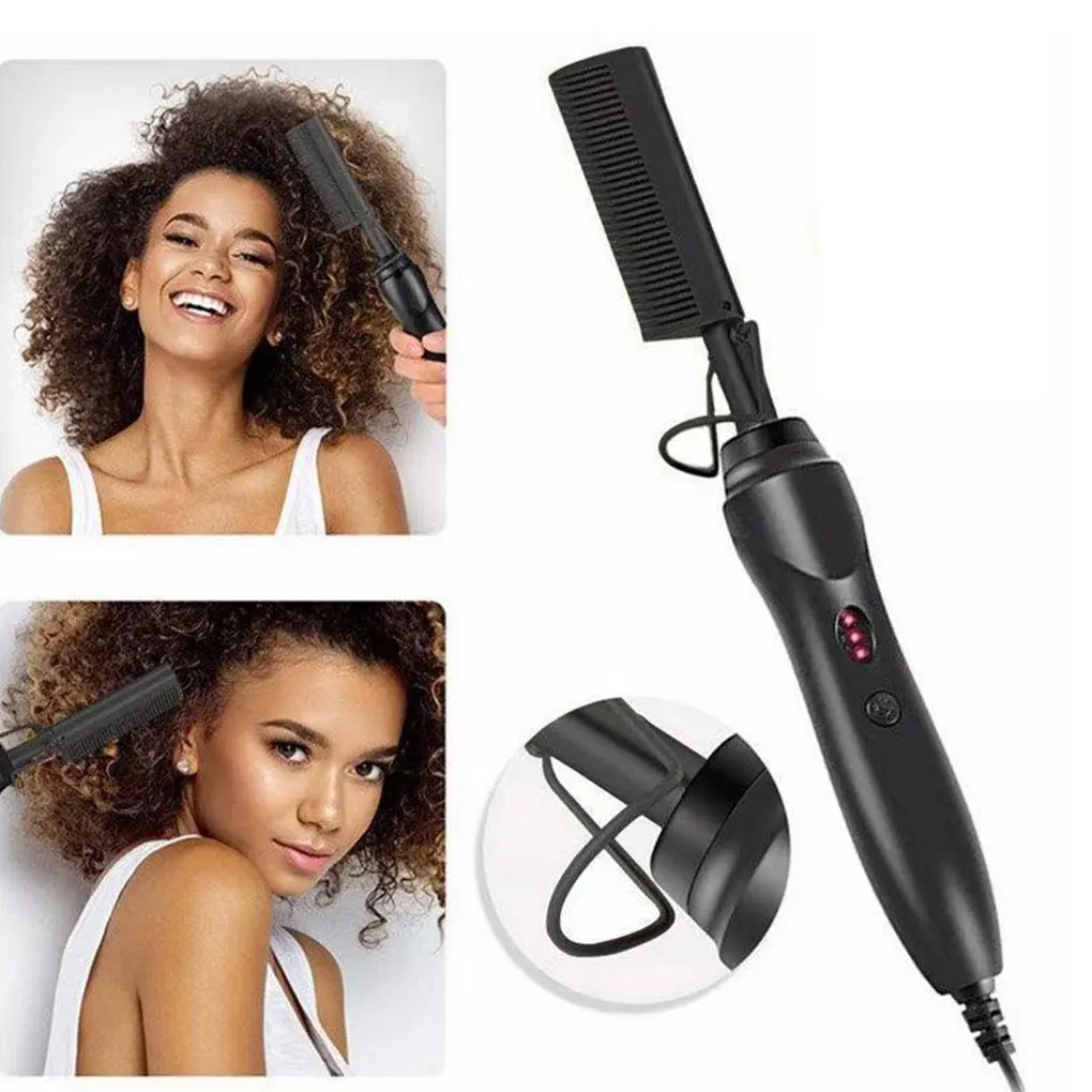 

Электрическая расческа для выпрямления волос, многофункциональный двойной Гладкий и гладкий выпрямитель для влажных и сухих волос