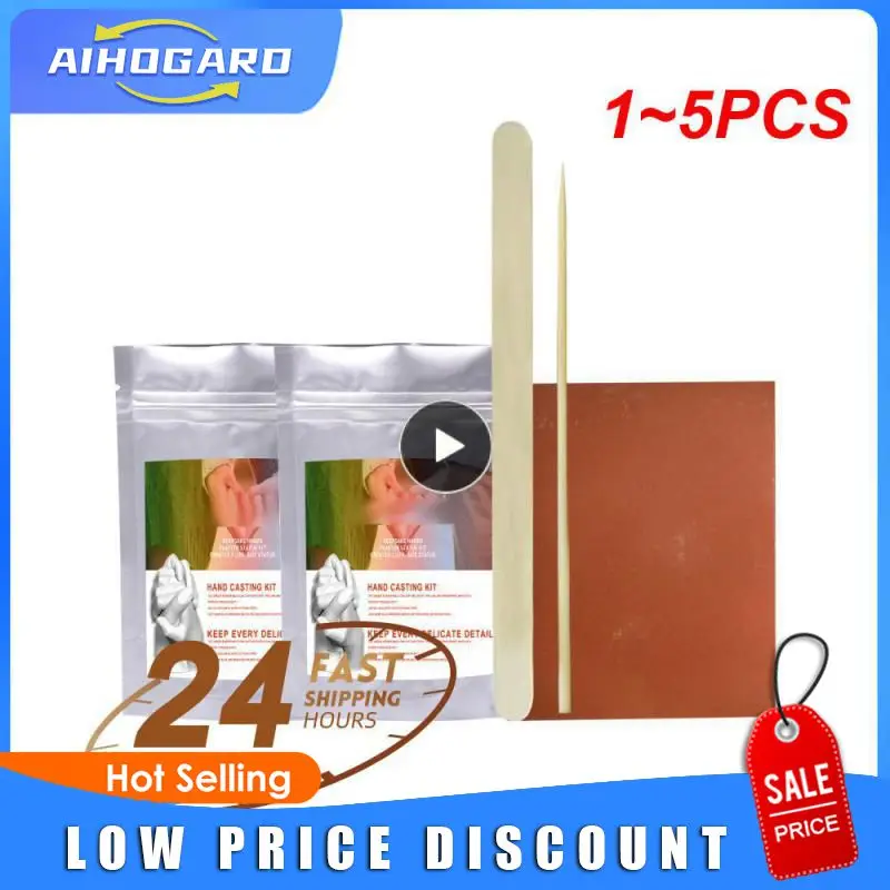 

1~5PCS Hand Mold Mothers Gift Souvenir Hand Foot Printing Mold Plaster Casting Kit Handprint Keepsake 3D Clone Powder