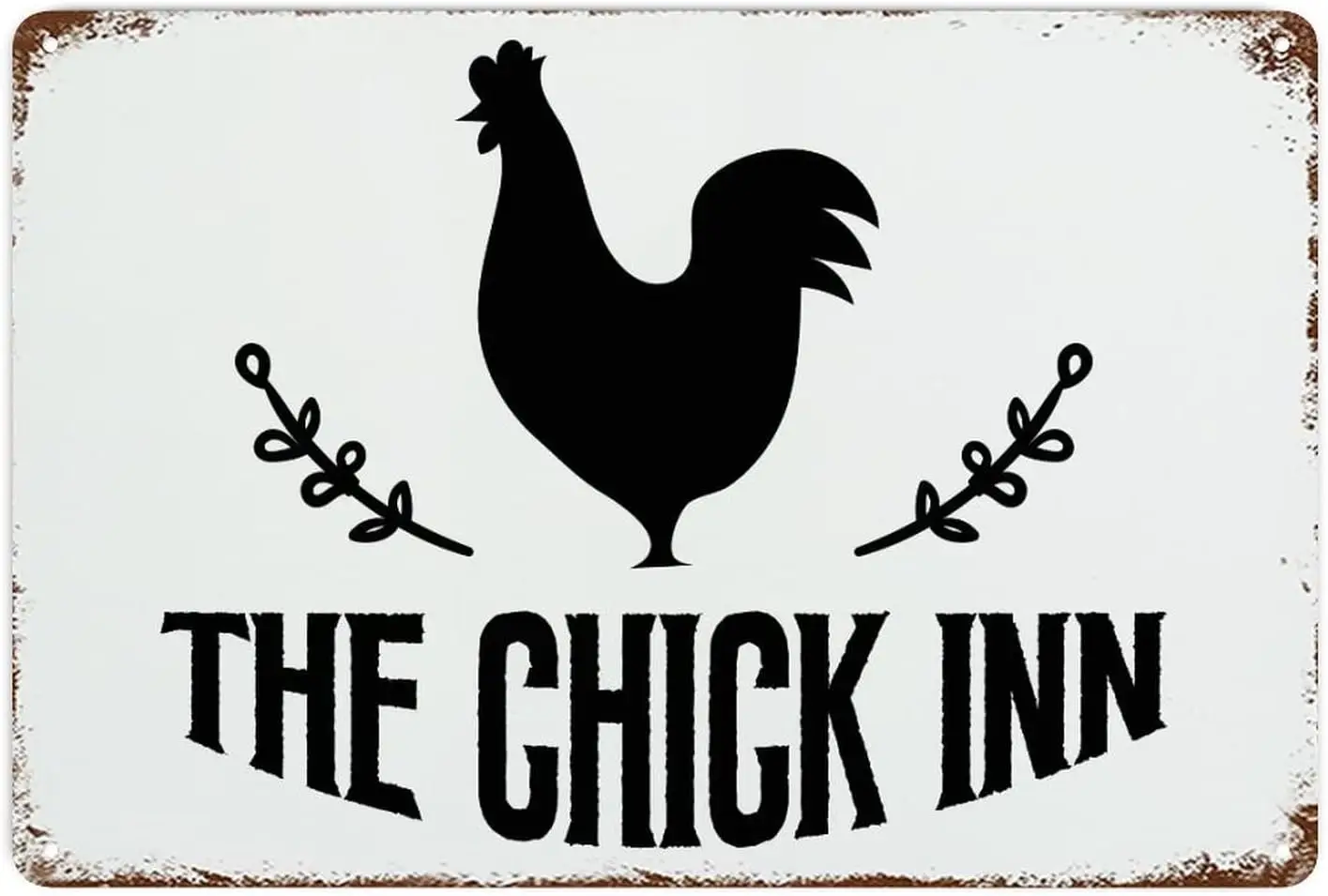 LUIJORGY любовь Цитата металлический знак с надписью цыпленок ИНН Дерево Зерно