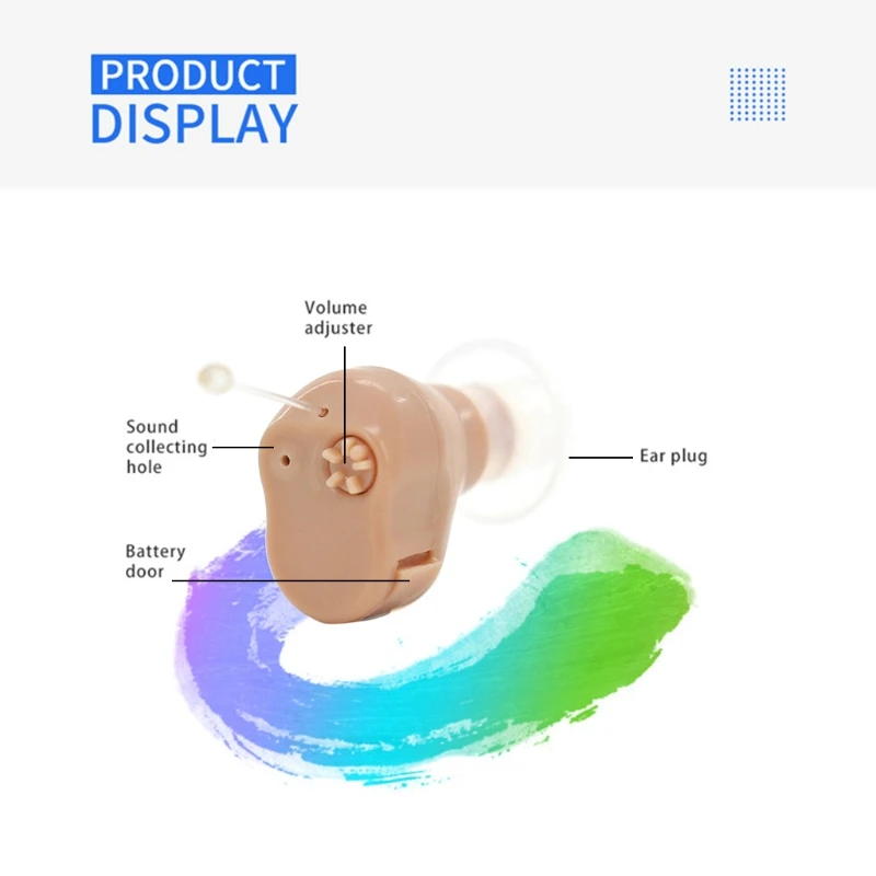 

1 Pair Sound Enhancement Device with Noise Reduction for Adults Wireless Headset Support with Battery 67JD