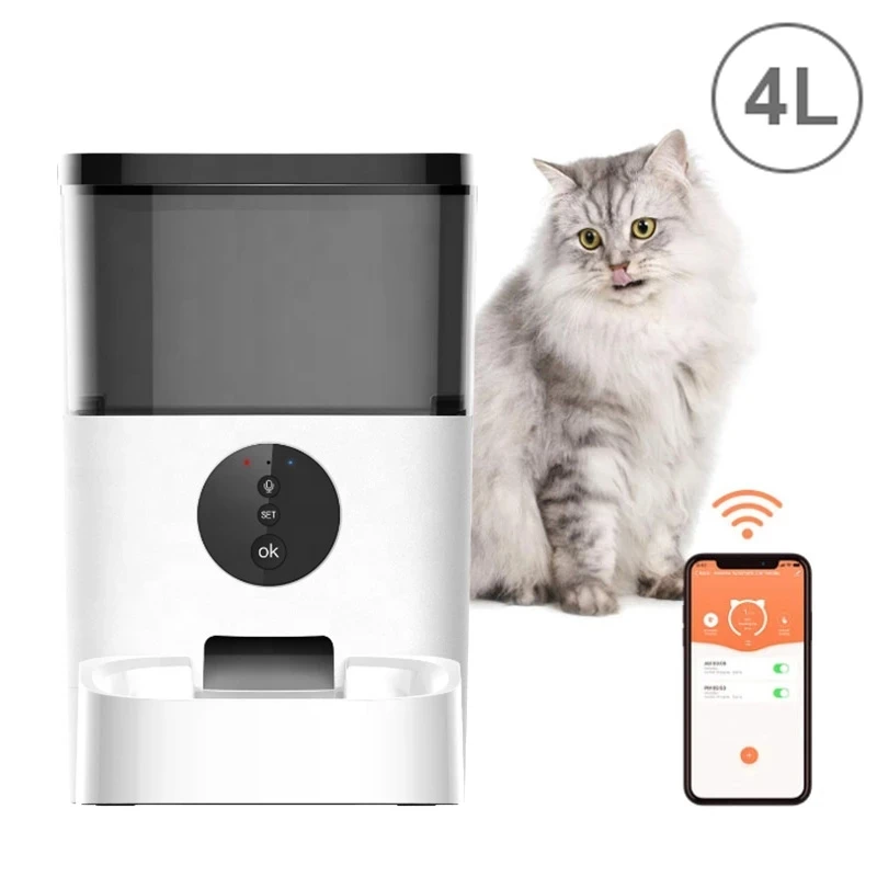 Alimentador automático inteligente para perros y gatos, dispositivo para evitar asfixia por...