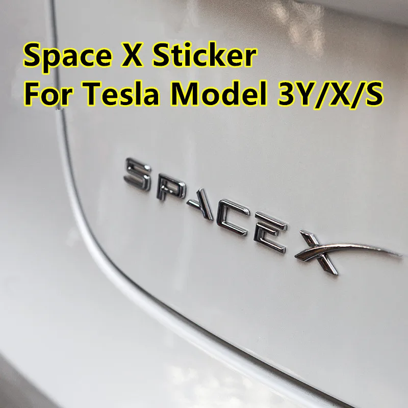 

Стикер Space X для Tesla Model 3 Y Tail ярлык с буквами Model Y Model 3, аксессуары для Tesla Model S model, стикер с тремя буквами s