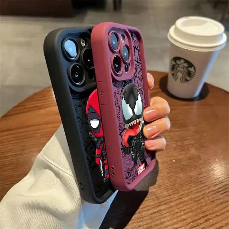 Фото Чехол для телефона с аниме-дизайном Groot и Deadpool для iPhone 17e, 17, 16e, 16, 15, 14, 13, 12, 11 Air Pro Max Mini XR XS X 7 8 6 6s Plus, мягкая задняя крышка №3