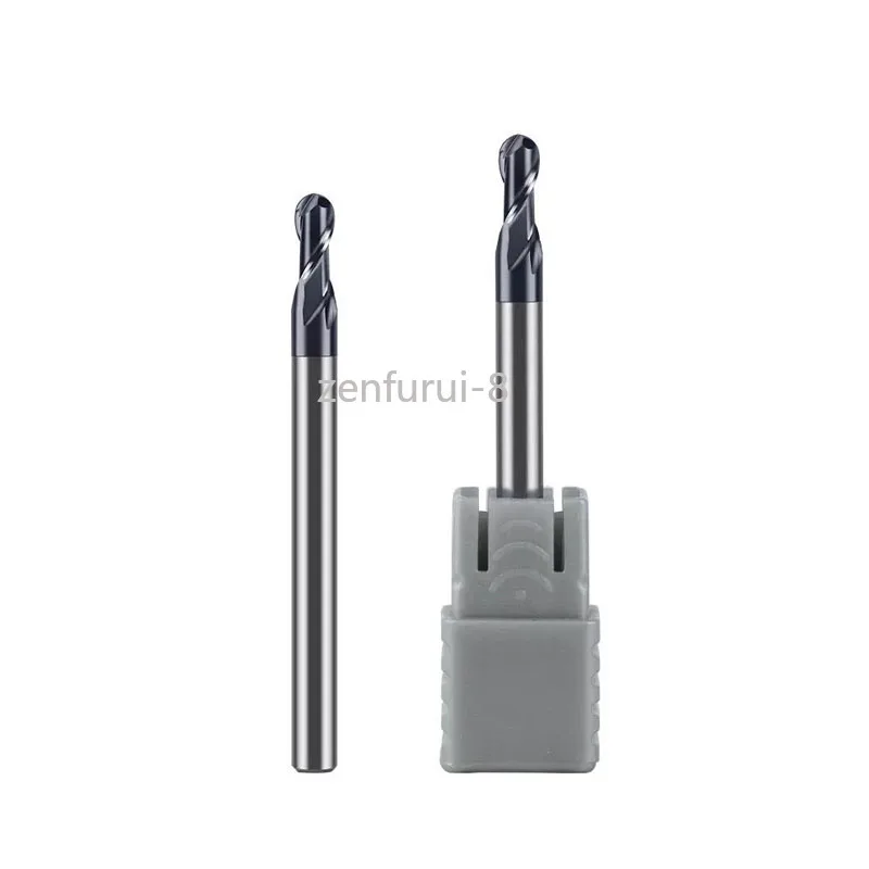 

Станок для резки из нержавеющей стали HRC58, Концевая фреза с 2 канавками и шариковым ножом, фреза из карбида вольфрама, фрезерный станок с ЧПУ