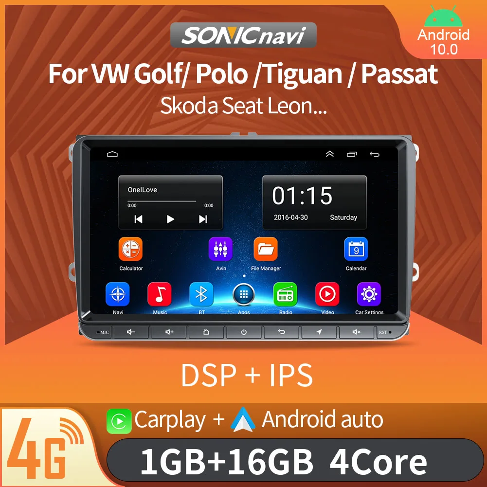 2din Android для Volkswagen VW Polo Jetta Skoda Octavia 2 Golf 5 7 Touran Автомагнитола мультимедийный плеер