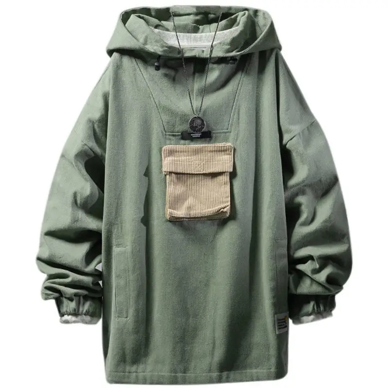 High Quality Splicing Pullover Jacket Streetwear Kpop Korean Style Fashions Clothes Hip Hop College Army Jackets 2022 Clothing