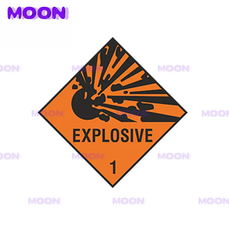 

Orange Warning Explosive Sticker Danger Keep Out Car Sticker Vinyl Caution Decal Waterproof Auto Accessories,13cm*13cm