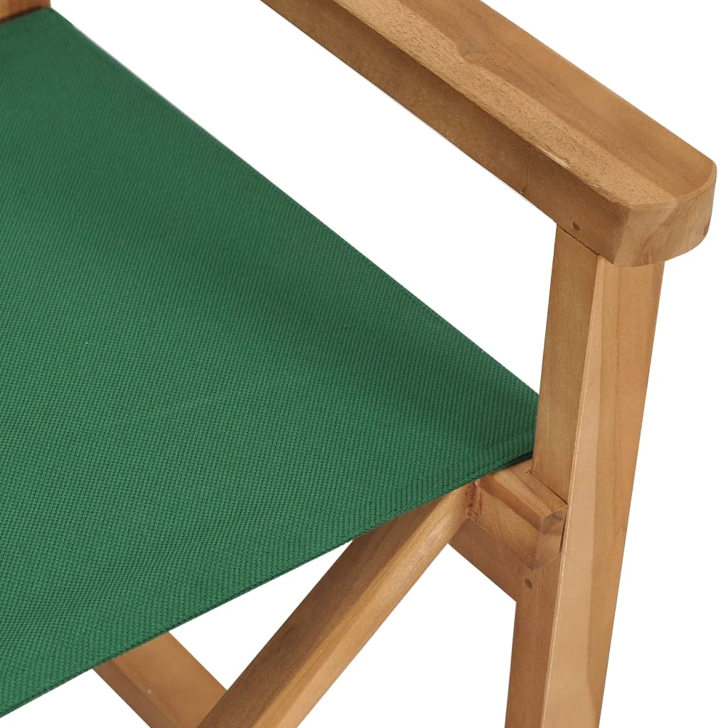 

Outdoor Patio Folding Chairs Garden Porch Outside Furniture Set Balcony Lounge Chair Decor Solid Teak Wood Green