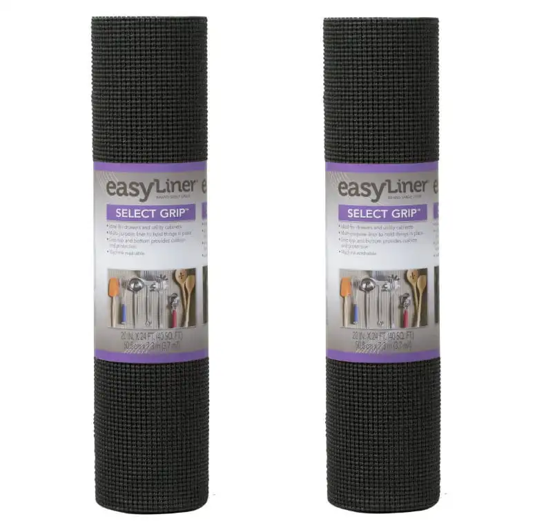 

Отлично, 24 фута. Неклейкая подкладка для полки черного цвета, 2 шт. X