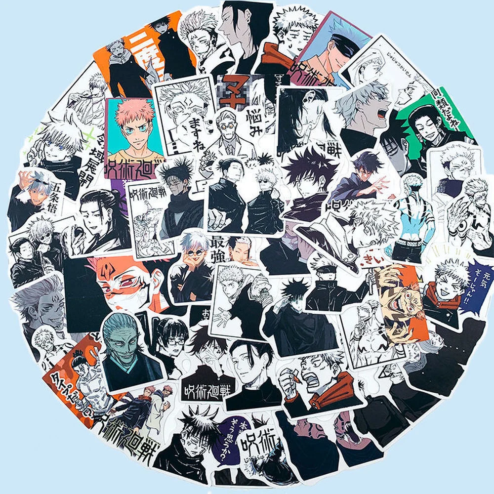 

70Pcs Jujutsu Kaisen Anime Stickers Pack For DIY Stationery Guitar Bicycle Skateboard Phone Suitcase Waterproof Sticker