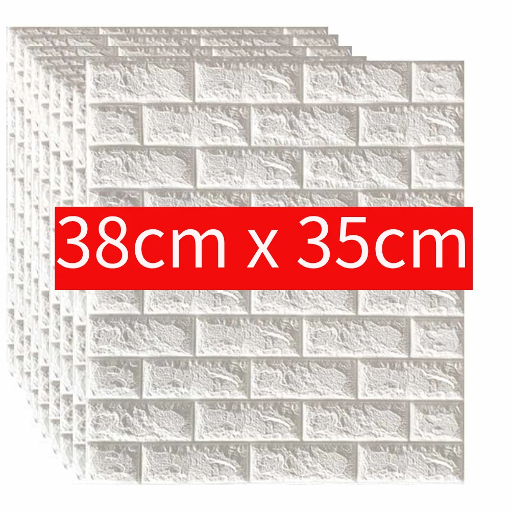 

1pcs 3D Wallpaper With Various Colors Foam Self-adhesive Waterproof Three-dimensional Brick Pattern Wall Sticker Home Decoration