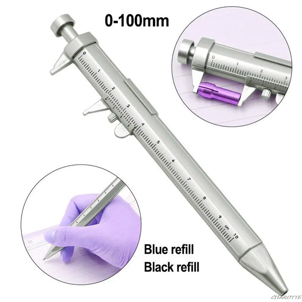 

Multifunction Gel Ink Pen Vernier Caliper Roller Ball Pen Stationery Ball-Point Ball-Point 0.5mm Pen Portable Tools black refill
