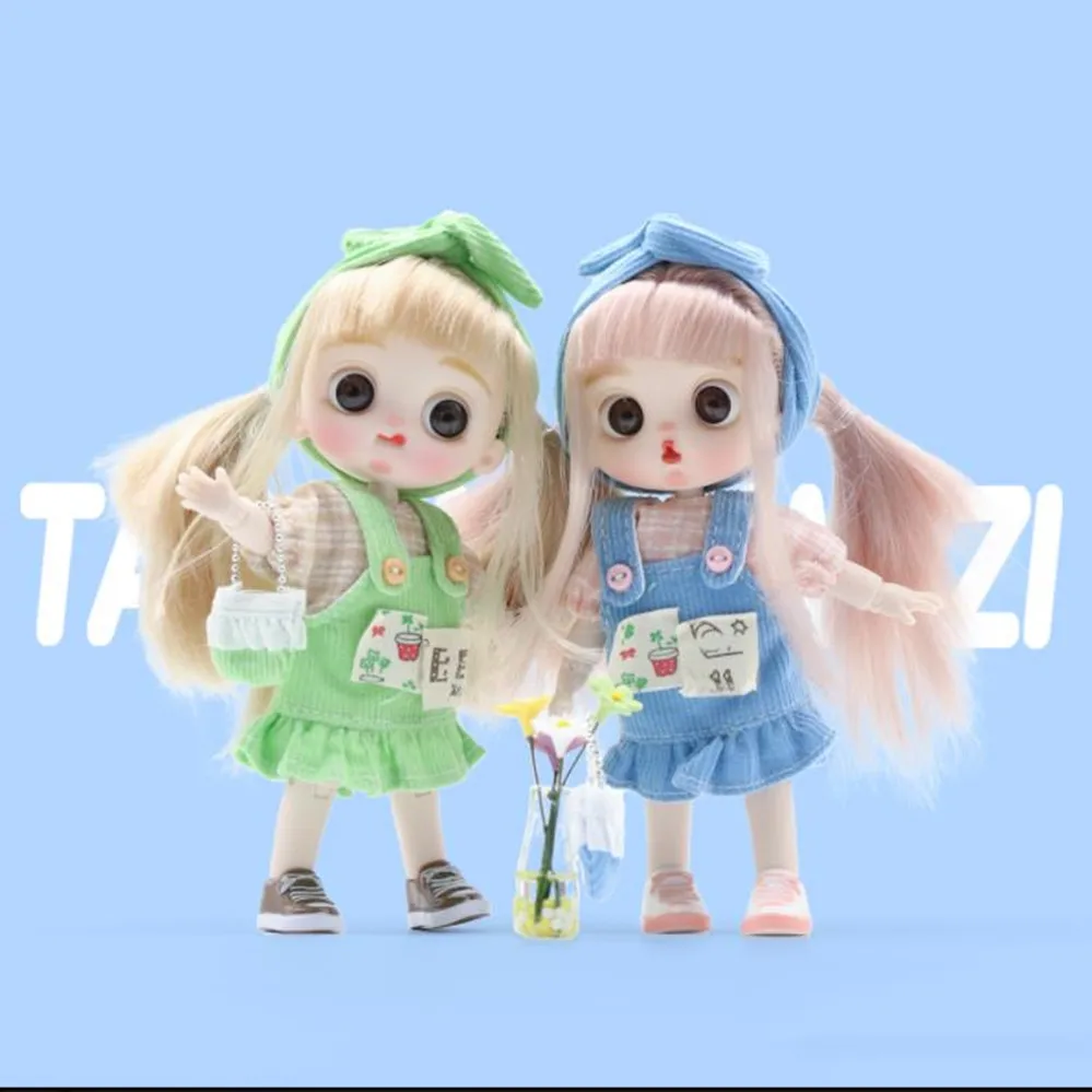 

new 14cm BJD Original dolls 12 joint Cute doll 3D Big eyes Beautiful long hair doll Curly hair Doll Action Figure doll Best Gift