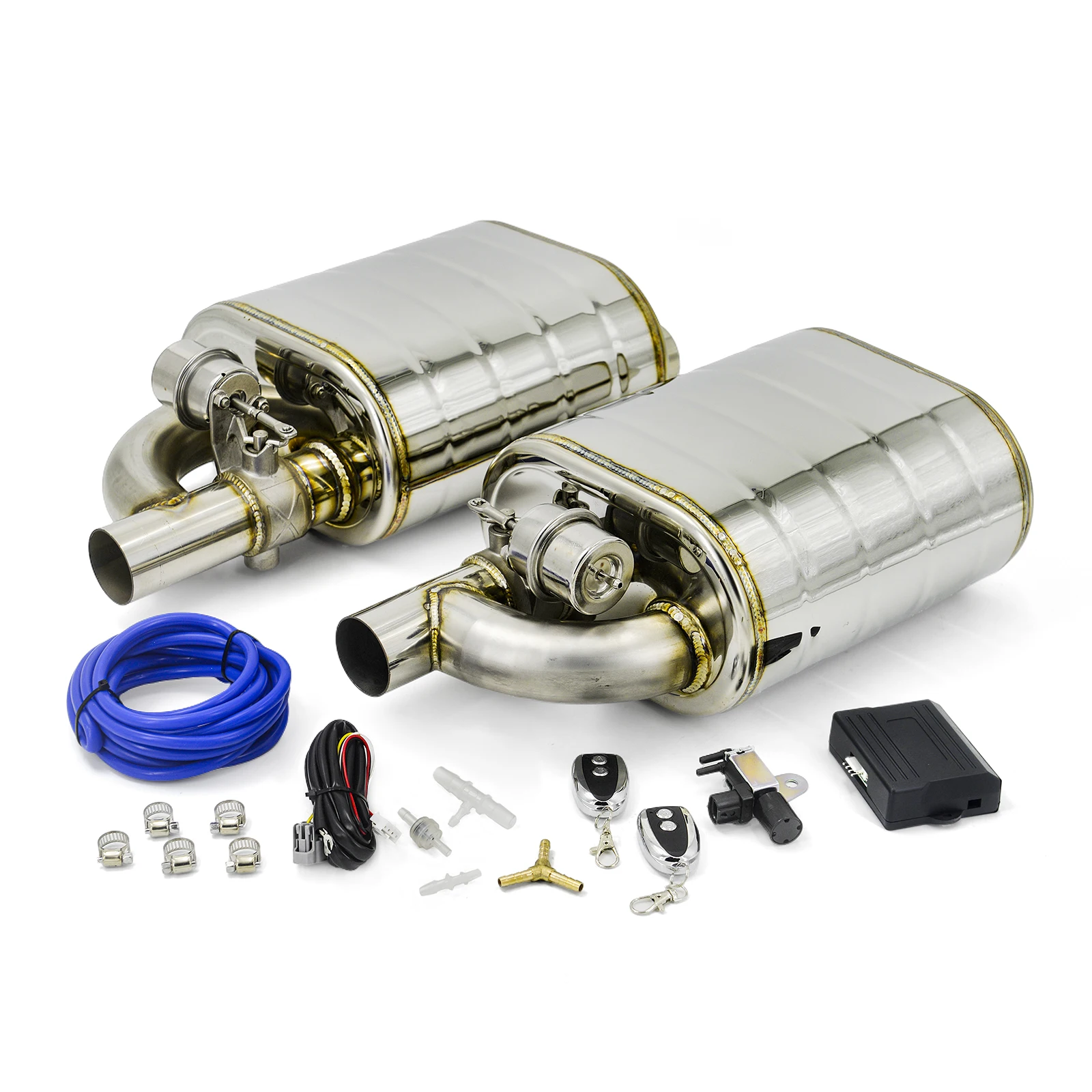 

Двойной глушитель с одним входом и одним выходом с беспроводным пультом дистанционного управления, клапан сброса, выхлопной трубы 51 мм/63 мм/76 мм