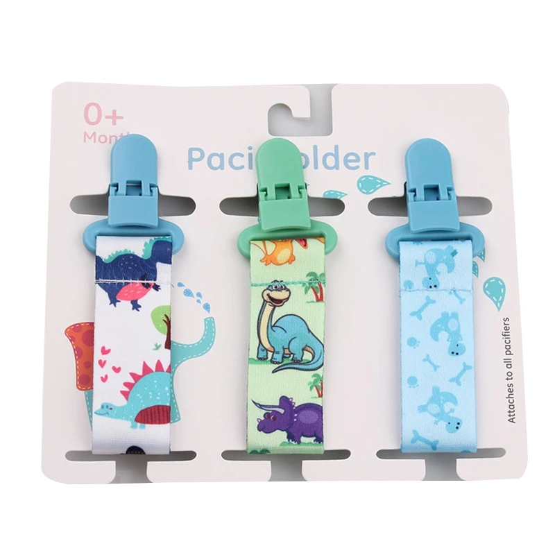

Cartoon Print Baby Pacifier Chains 3pcs/set Dummy Nipples Holder Pacifier Clip for DIY Nursing Soother Holder Newborn