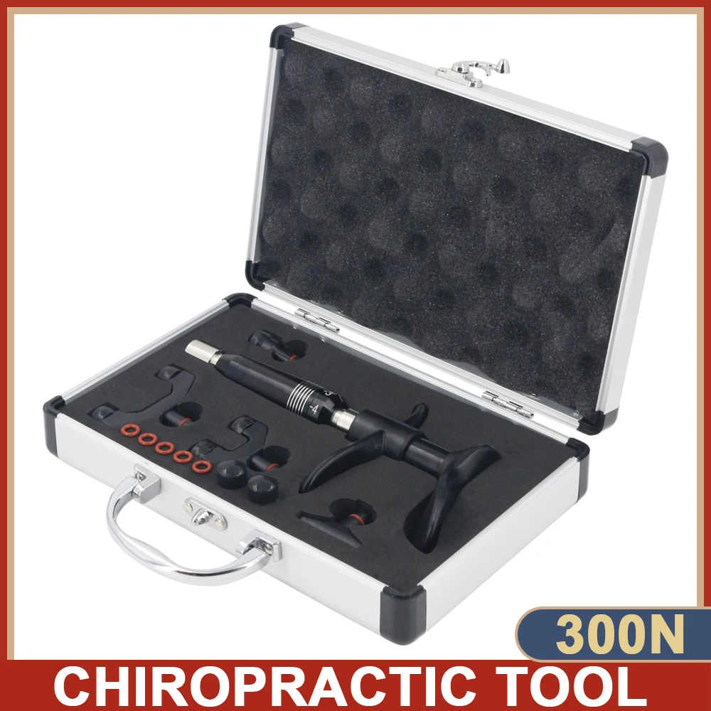 

Chiropractic Adjusting Tool 4 Heads Adjustable Intensity Correction Gun Fascia Massage Gun Health Care Professional Instrument