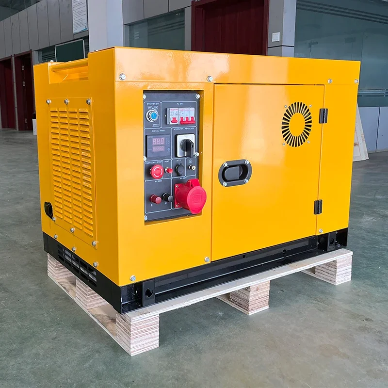 YUNYI 50/60 Гц 10 ква кВт бесшумный дизельный однофазный звукоизоляционный генератор