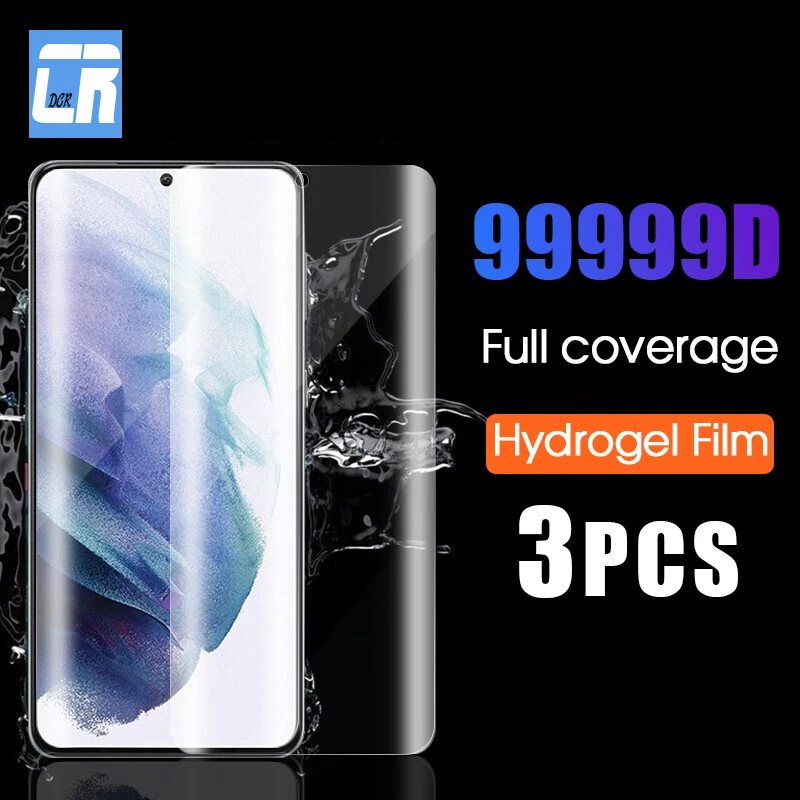 

1-3pcs Full Cover Curved Hydrogel Film for Samsung Galaxy S21 S22 Ultra S20 FE S10e S9 Plus Screen Protector Note 20 10 Film