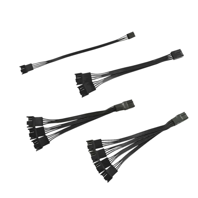 

Motherboard 4-pin Adapter Cable Divide Into Four Extension Cord PWM 4pin Adapter Cable Extension Line Multi-fan Thermostat