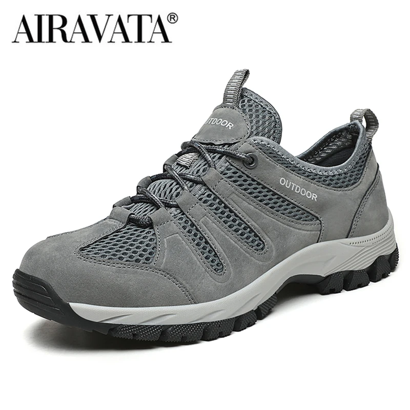 Men Hiking Shoes Breathable Men Sport Shoes Lace Up Outdoor Jogging Trekking Sneakers Fast Free Shipping Size 39-48