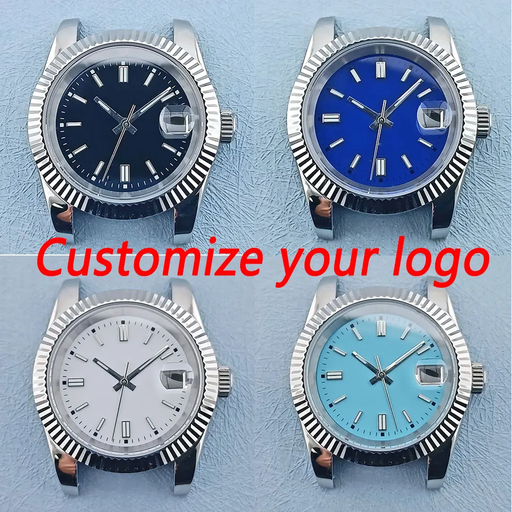 

new men's nh35 mechanical watch Fit nh34 nh36 movement waterproof case 316L stainless steel sapphire glass customized dial