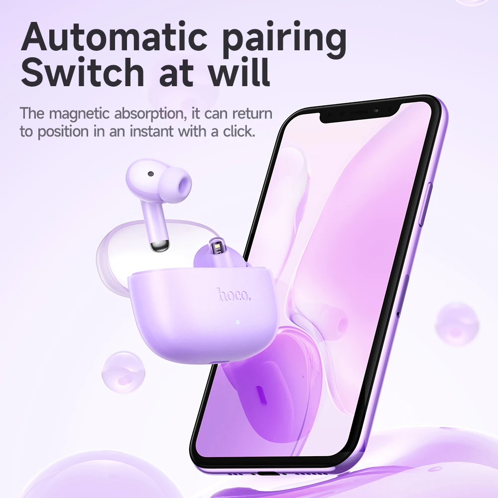 HOCO EQ12 TWS Беспроводные наушники Bluetooth с сенсорным управлением для звонков