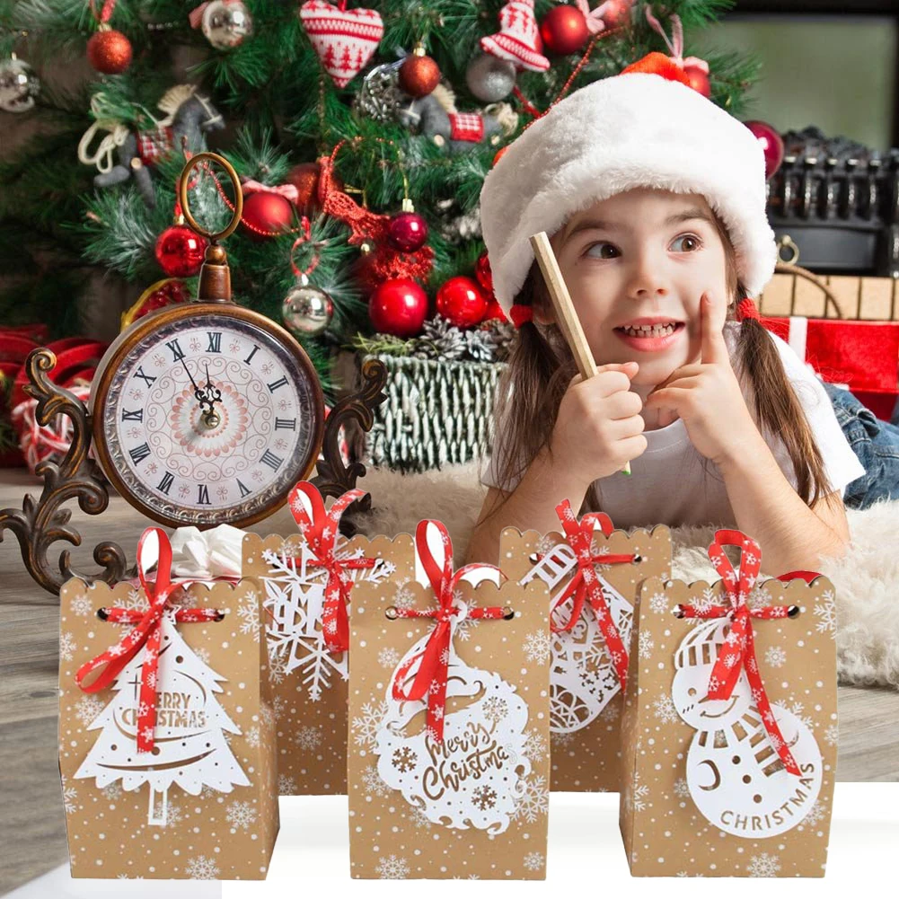 

Gift Boxes Bags Practical Large Capacity Party 12*7*18.5cm 24pcs Children Christmas Comfortable Decorative Bag
