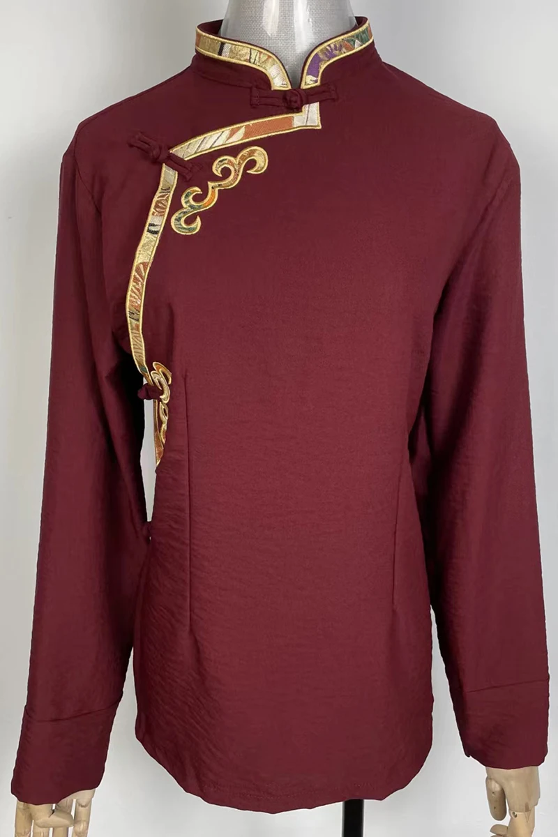 Тибетская одежда для женщин китайский стиль тибетская традиционная топы