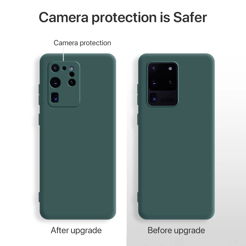 Soft Silicone Case For Samsung Galaxy S20 s21 Ultra Plus FE S20FE S21ultra S21plus Camera Lens Protection Shockproof Phone Cover