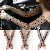 women mesh lace gloves summer sun protection sleeves uv thin long sleeved bike breathable cycling driving arm warmers sleeves
