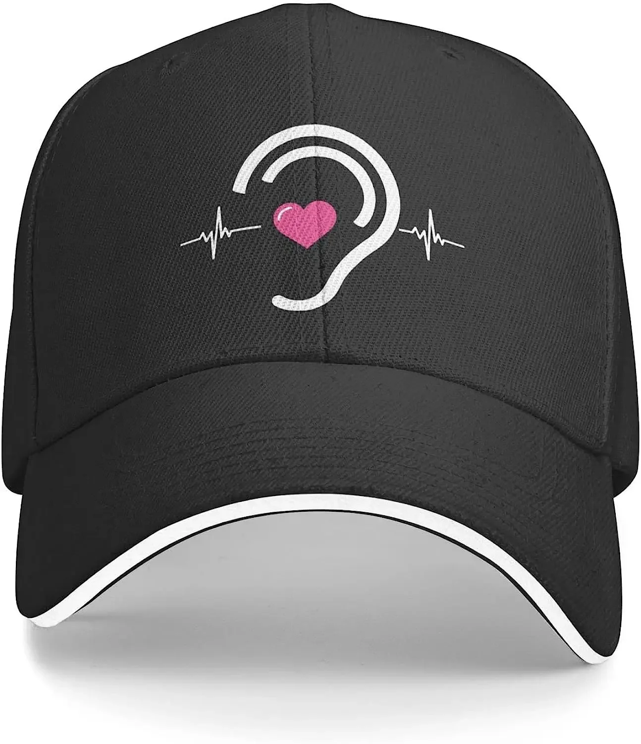

Sandwich Cap Unisex Trucker Dad Hat Adjustable Casual Sports Sun Hat Black