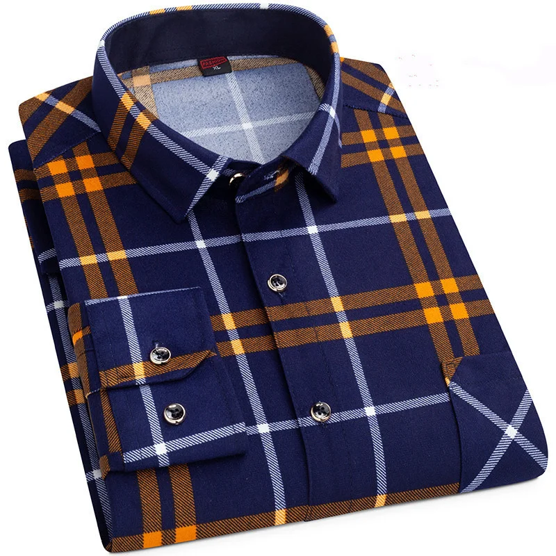 

2023 Spring New Men's Business Fashion Breathable Casual Gentlemen Trendy Comfortable Red Printing Long Sleeve Lining