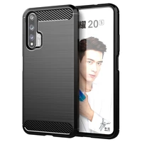 brushed texture case for honor 20s silicone cases for honor 20s huawey luxury carbon fiber soft tpu phone cover