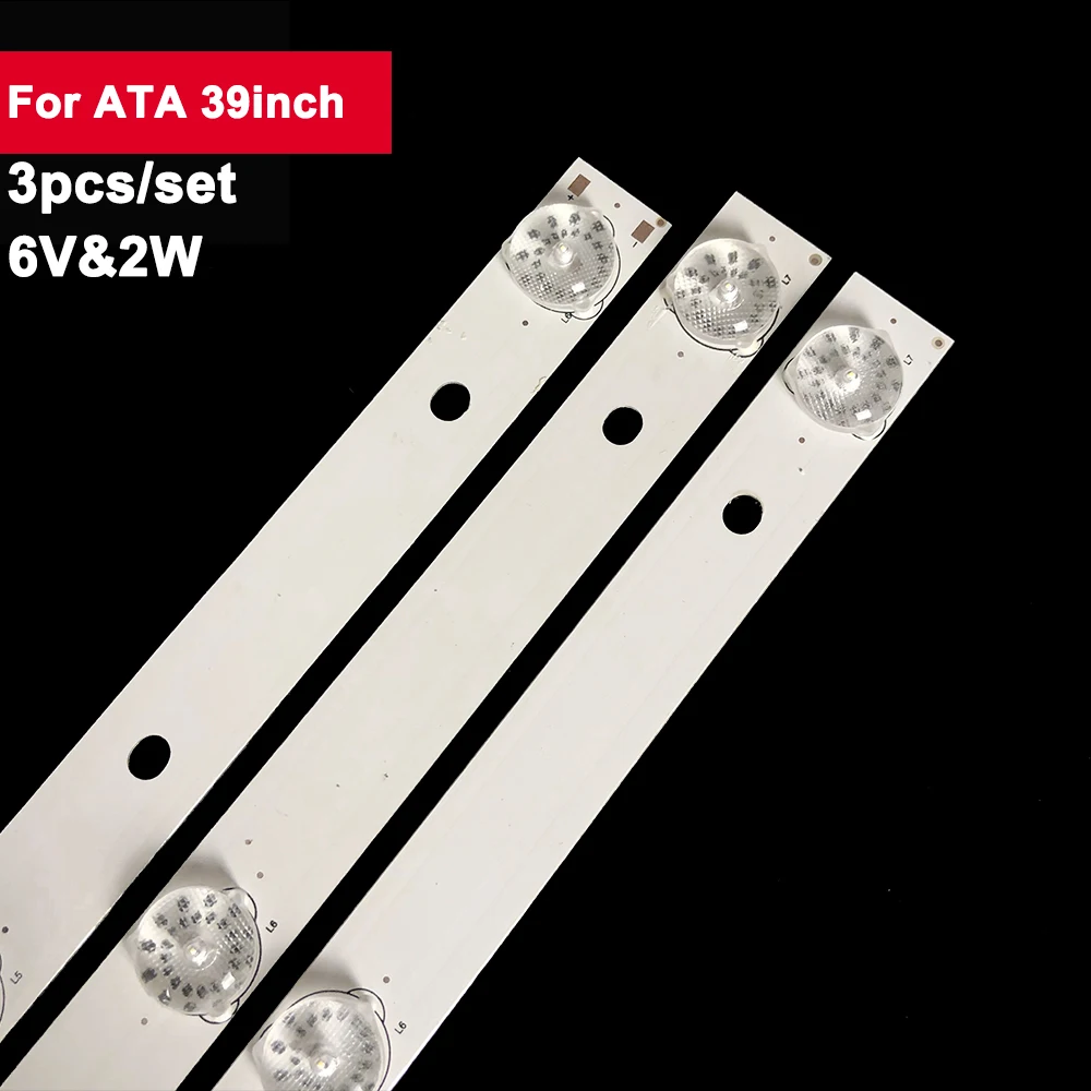 3Pcs/Set 731mm Led Backlights Strips For ATA 39inch MS-L0878-L JS-D-JP3910-061EC 6V Backlight Led Tv Parts  LED39C310A MS-L1136