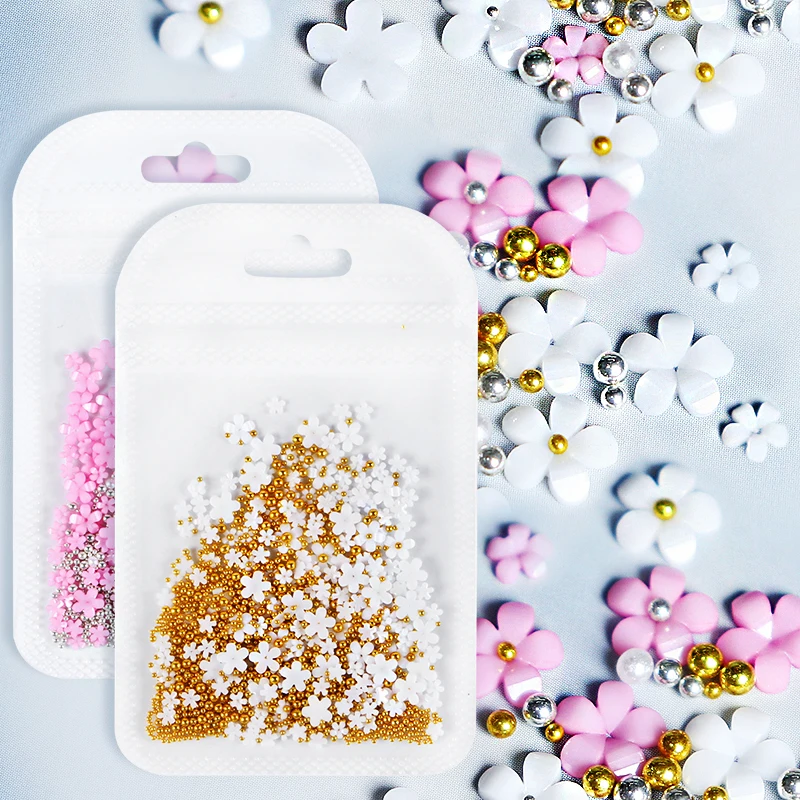 3D Kawaii акриловый цветок дизайн ногтей разразы ИСКУССТВЕННЫЙ маникюрный аксессуар