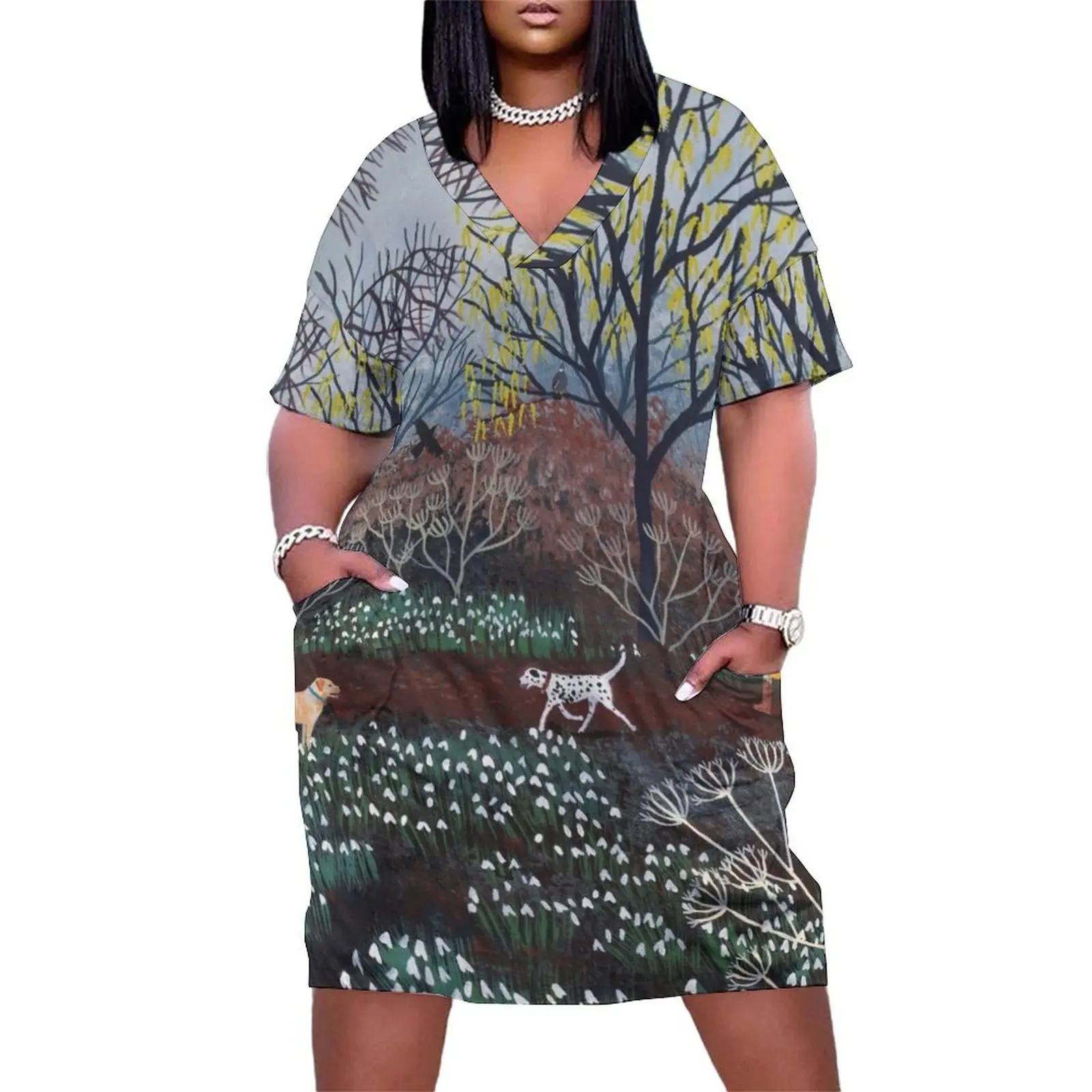 Женское вечернее платье A Brisk Walk Through the Snowdrops из полиэстера