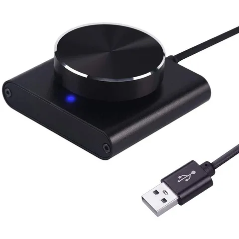 USB-устройство для регулировки громкости компьютера, вращающаяся на 360 ° дуга, не скользящая Поворотная кнопка, внешняя кнопка регулировки громкости звука