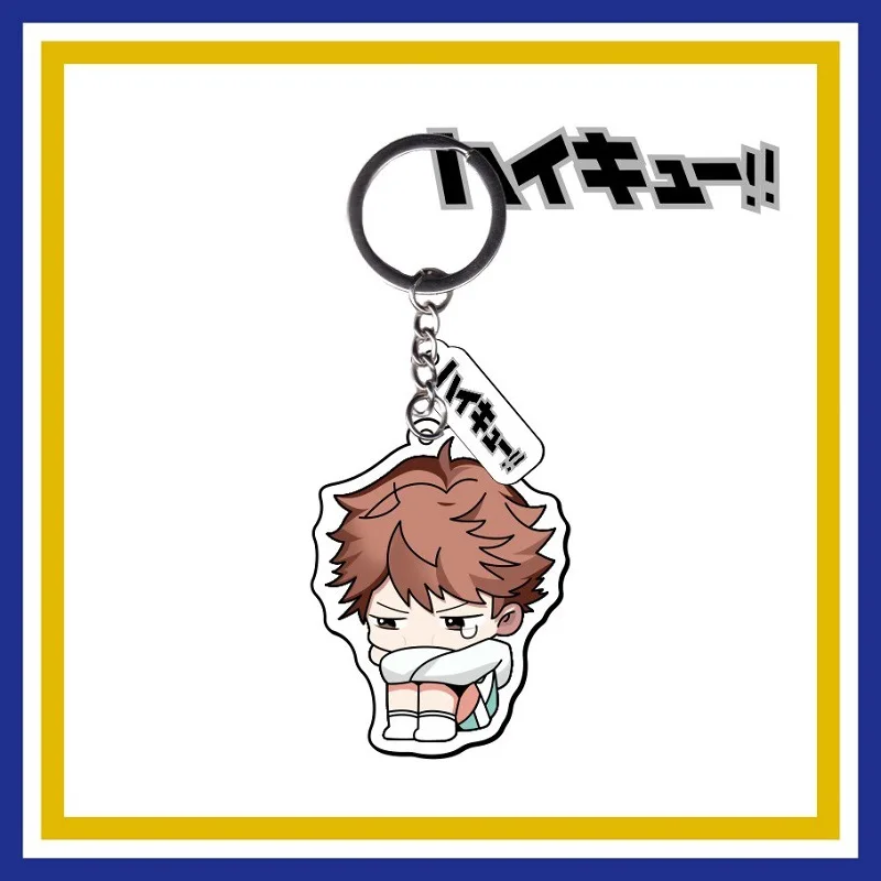 Японское Аниме Haikyuu акриловый брелок аксессуары для одежды мультяшный кулон
