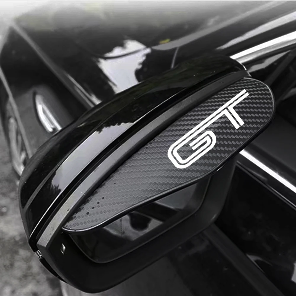 

2x Car Rearview Mirror Rain Eyebrow Accessories Rain Shield Rain Cover Carbon Fiber Rear View Side Mirror for Ford GT