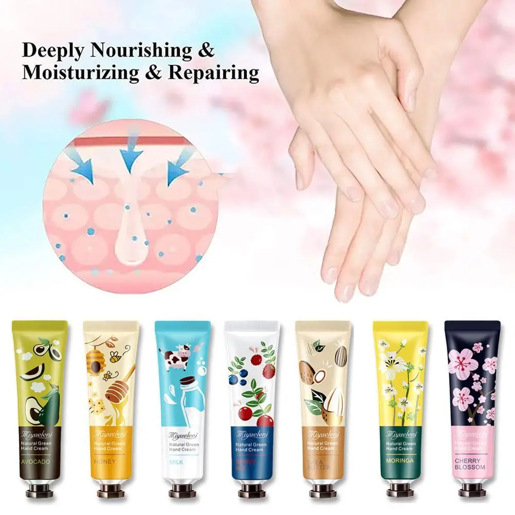 

Plant Fragrance Hand Cream Whitening Moisturizing Mini Hand Lotion Plant Anti-Aging Hand Feet Care Cream For Men Womem