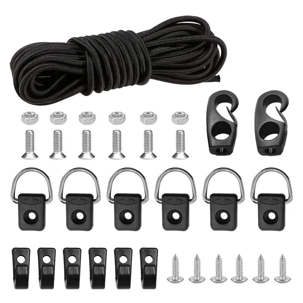 

Kayak Canoe Deck Set Kayaking Elastic Rope Replacement Portable with Screws Accessories Outdoor Rowing Travelling