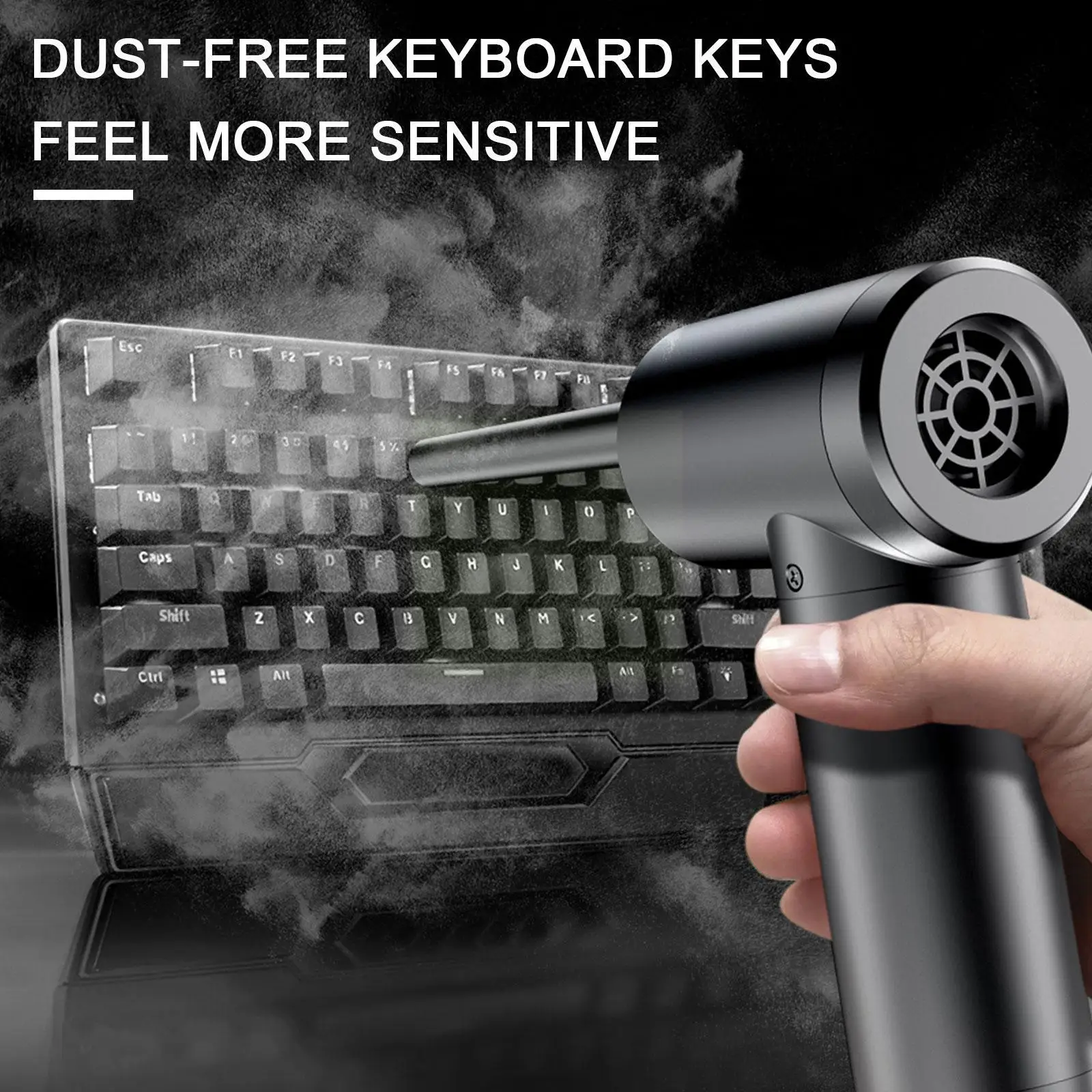 

Wireless Car Cleaning Dust Blower 50000 Rpm Air Duster Vacuum Cleaner Multifunctional Dust Blowing Gun For Computer Keyboar P1x6