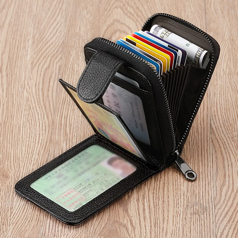 

Driver's license card holder men's anti-degaussing anti-theft brush two-in-one card holder women's coin purse all-in-one bag