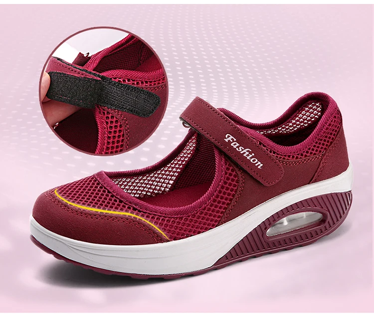 Casual Sneakers Women Walking Shoes Air Cushion Outdoor Flat Mother Shoes Breathable Comfortable Ligthweight Female Footwear