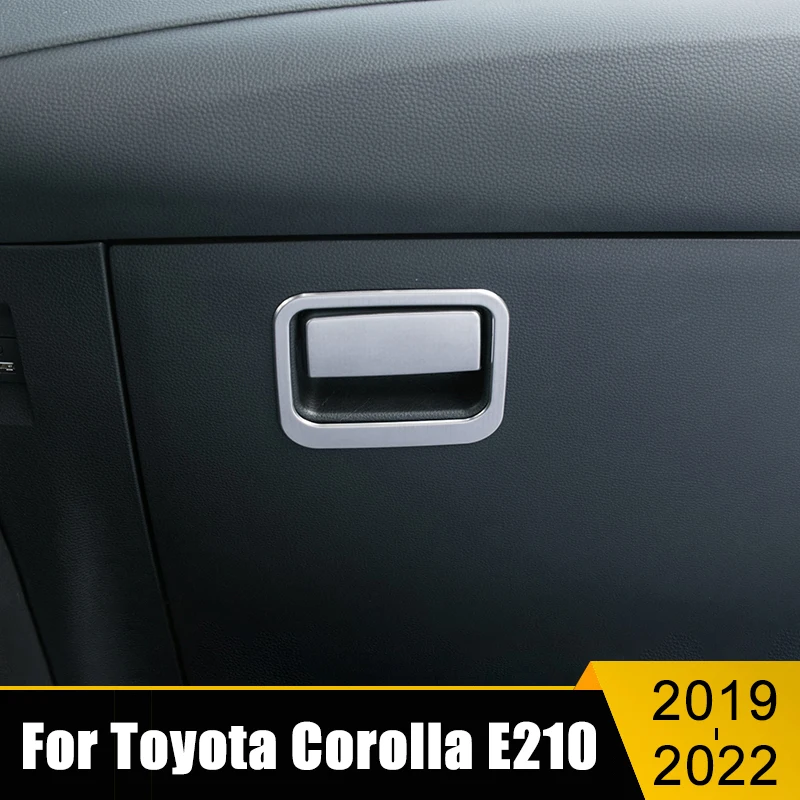 

Stainless Car Glove Box Co-Pilot Handle Frame Trim Cover Stickers For Toyota Corolla 2019-2021 2022 E210 Decoration Accessories