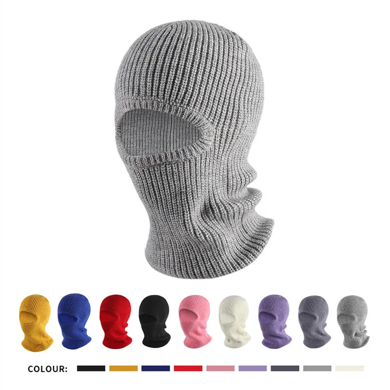 

Новинка 2023, велосипедные шапки, зимняя вязаная теплая шапка, многофункциональная однотонная маска для улицы, езды на велосипеде, катания на ...