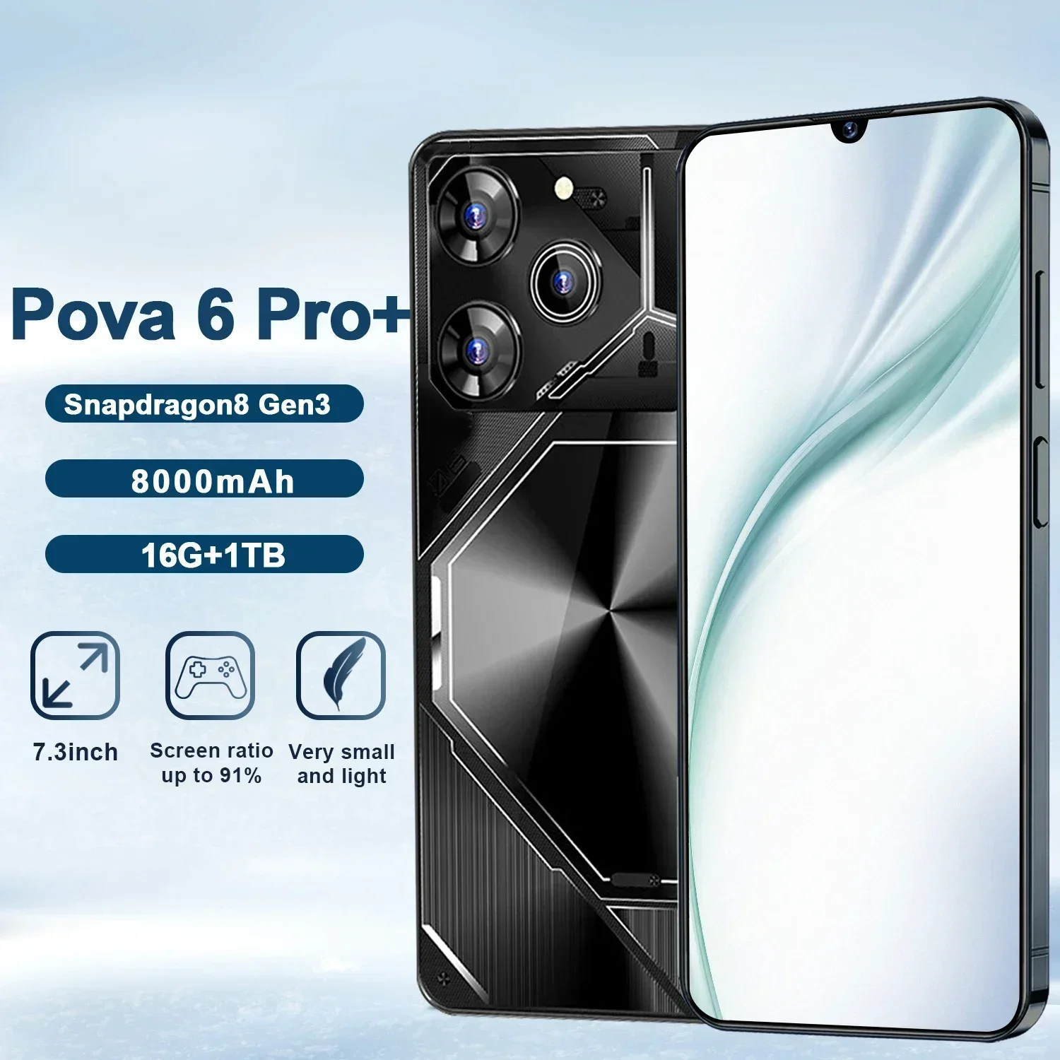 Глобальная версия Pova 6 Pro, оригинальный смарт-телефон 5G, HD-экран ...